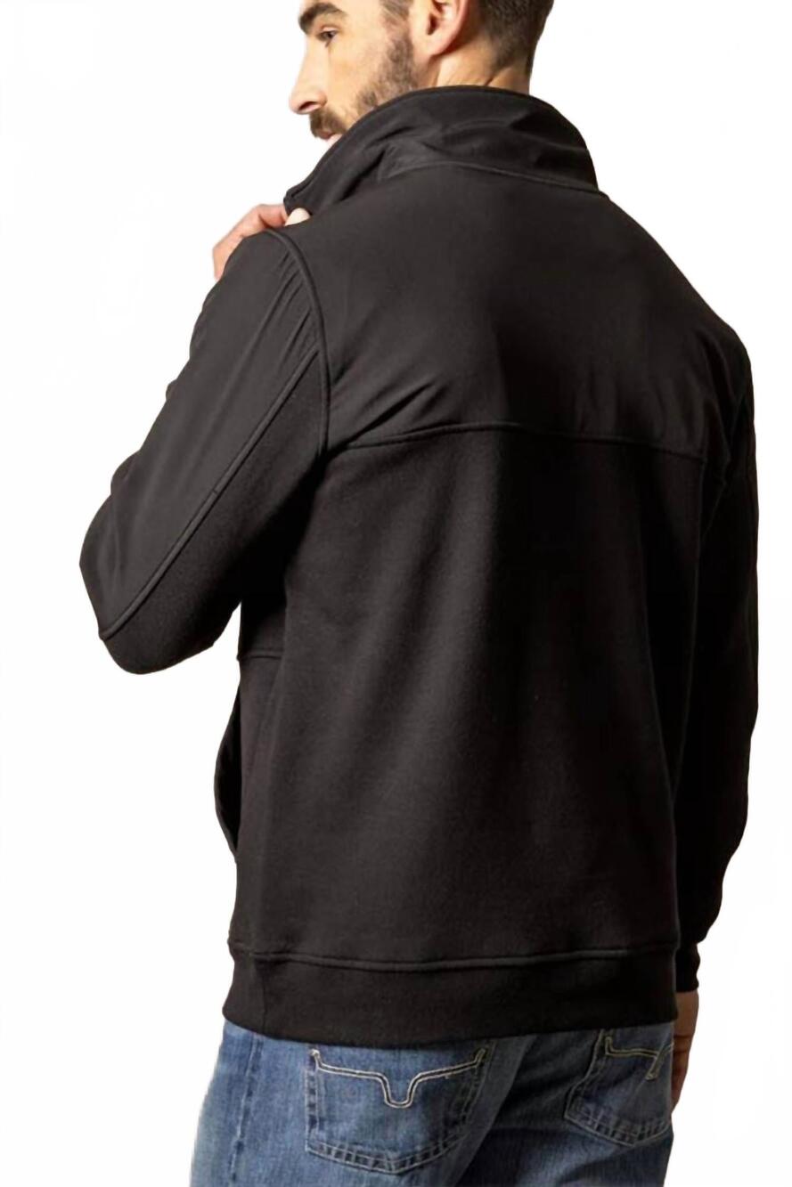 NEW KIMES RANCH la rue 1/4 zip sweatshirt in black - Picture 2 of 2